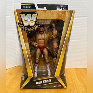 WWE Elite Legends Series 21 Iron Sheik Figure with Gold and Red Attire